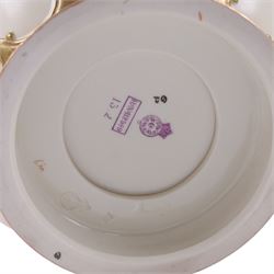 Royal Worcester pair of blush ivory jar and covers, painted with floral sprigs and gilding detail, with price mark beneath and numbered 1312,  H28cm