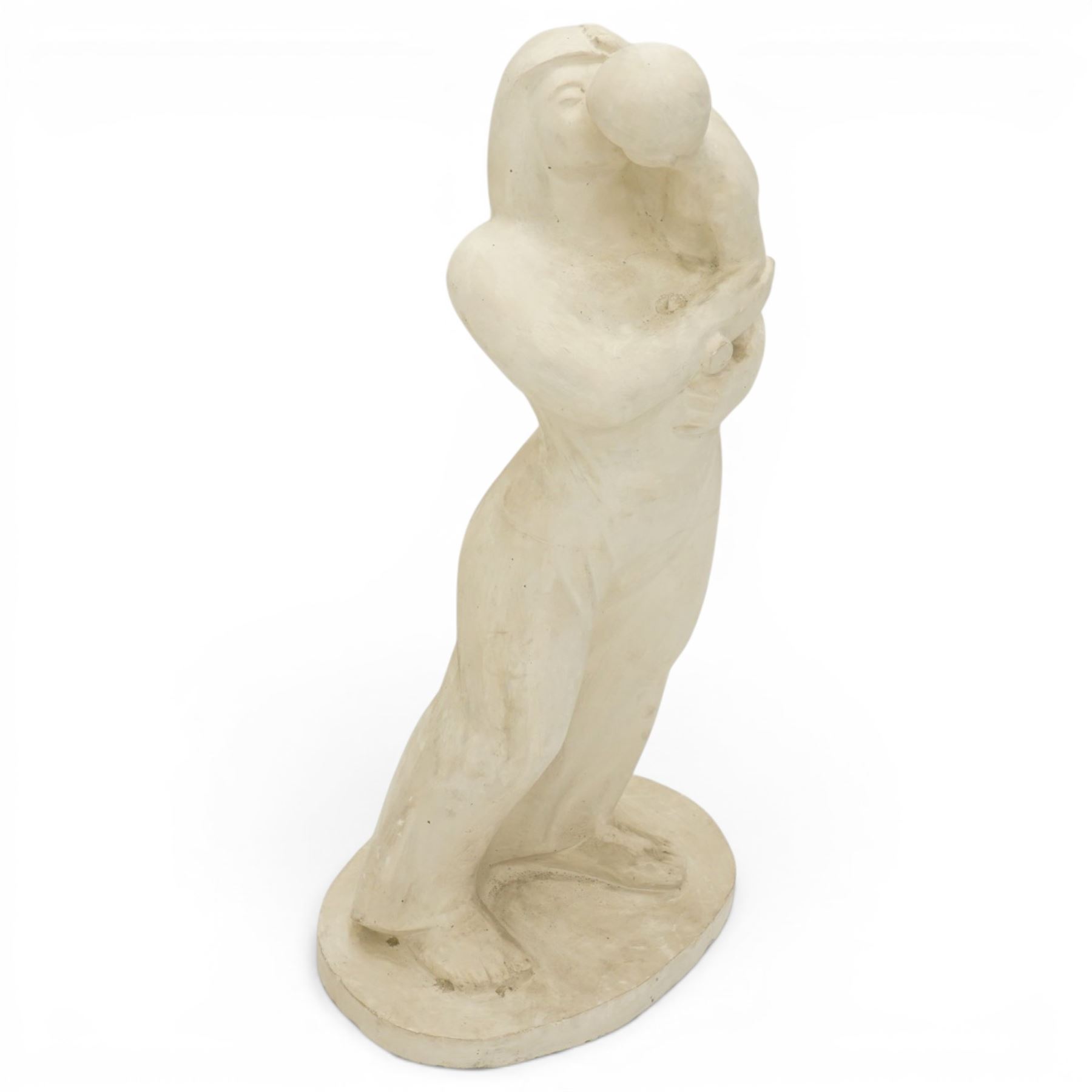 Robert Clatworthy RA (British 1928-2015): Mother and Child, cast fibreglass resin sculpture group in white finish, W44cm H88cm
Provenance: Gifted directly by the artist to the vendor's partner