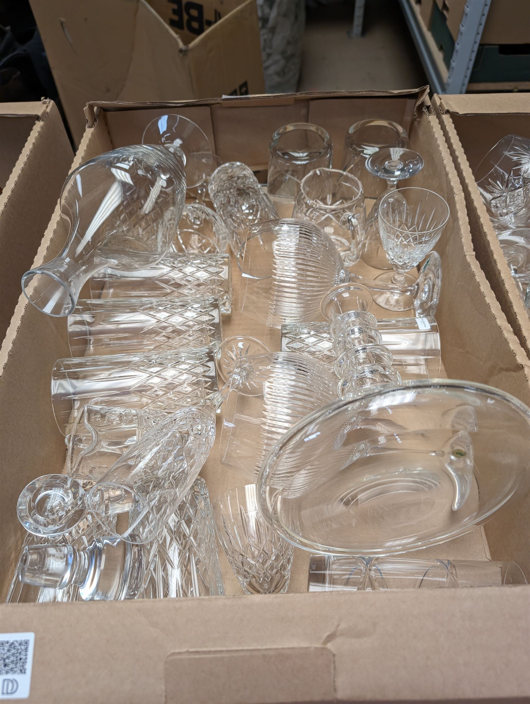 Dartington glass decanter, together with two other decanters and