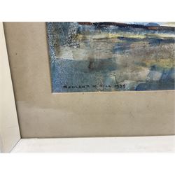 Rowland Henry Hill (Staithes Group 1873-1952): Staithes Looking East and West, pair watercolours signed and dated 1939, 27cm x 37cm (2)