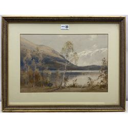 Edward (Arden) Tucker Jnr (British 1847-1910): ‘Loughrigg Tarn Ambleside’, watercolour signed 28cm x 42cm