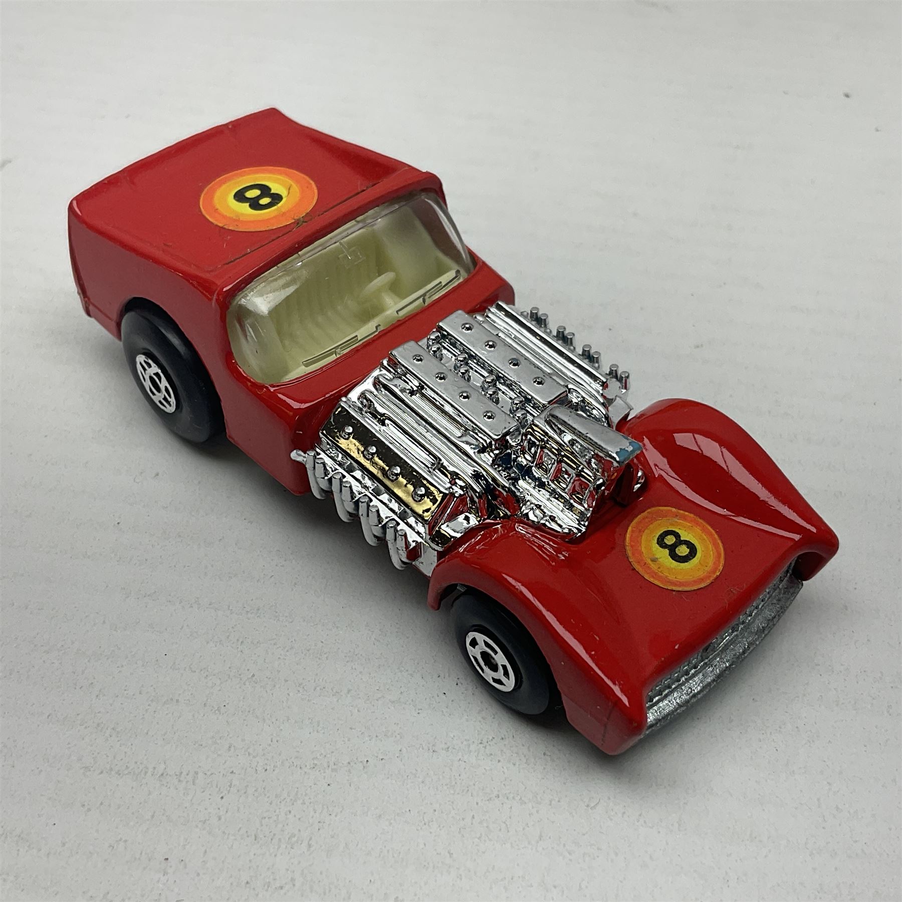 Matchbox 1-75 Series 'Superfast' ex-shop stock - eight models comprising 9e AMX Javelin, 13e Baja Buggy, 14d Iso Grifo, 19e Road Dragster, 22d Freeman Intercity Commuter, 23e Volkswagen Camper, 27e Lamborghini Countach and 29d Racing Mini; all boxed (8)