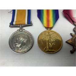 WW1 Naval group of four medals comprising British War Medal, 1914-15 Star and Victory Medal awarded to 346238 A.G. Young SHPT. 2  R.N.; and George V Long Service and Good Conduct Medal awarded to 346238 A.G. Young SHPT. 1 H.M.S. Victory; all with ribbons