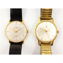  Everite gentleman's gold-plated manual wristwatch and a similar Tissot wristwatch  