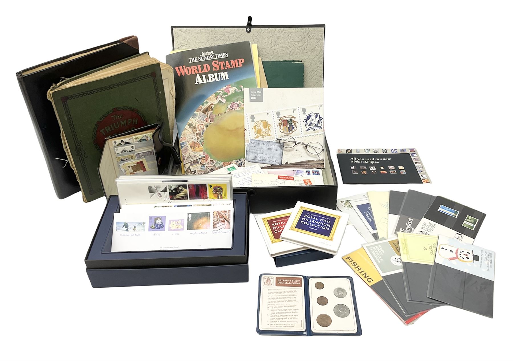 Great British and World Queen Victoria and later stamps, including QV penny black with red MX cancel, various penny reds, King George VI used high values to ten shillings, Australia, Austria, Belgium, Brazil, Cape of Good Hope, small number of Chinese stamps etc, first day covers and other similar items, in one box