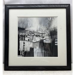 Debbie Loane (Northern British Contemporary): 'A Landscape at Work', mixed media, signed titled and dated 2012 verso 34cm x 34cm 