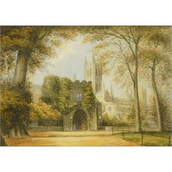 George Fall (British 1848-1925): 'Marygate Tower York', watercolour signed 16cm x 23cm