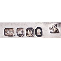 Pair of George III silver Old English pattern salad servers, hallmarked William Eley & William Fearn, London 1799, contained within a fitted case with blue velvet and cream silk lined interior, approximate silver weight 5.74 ozt (178.6 grams)