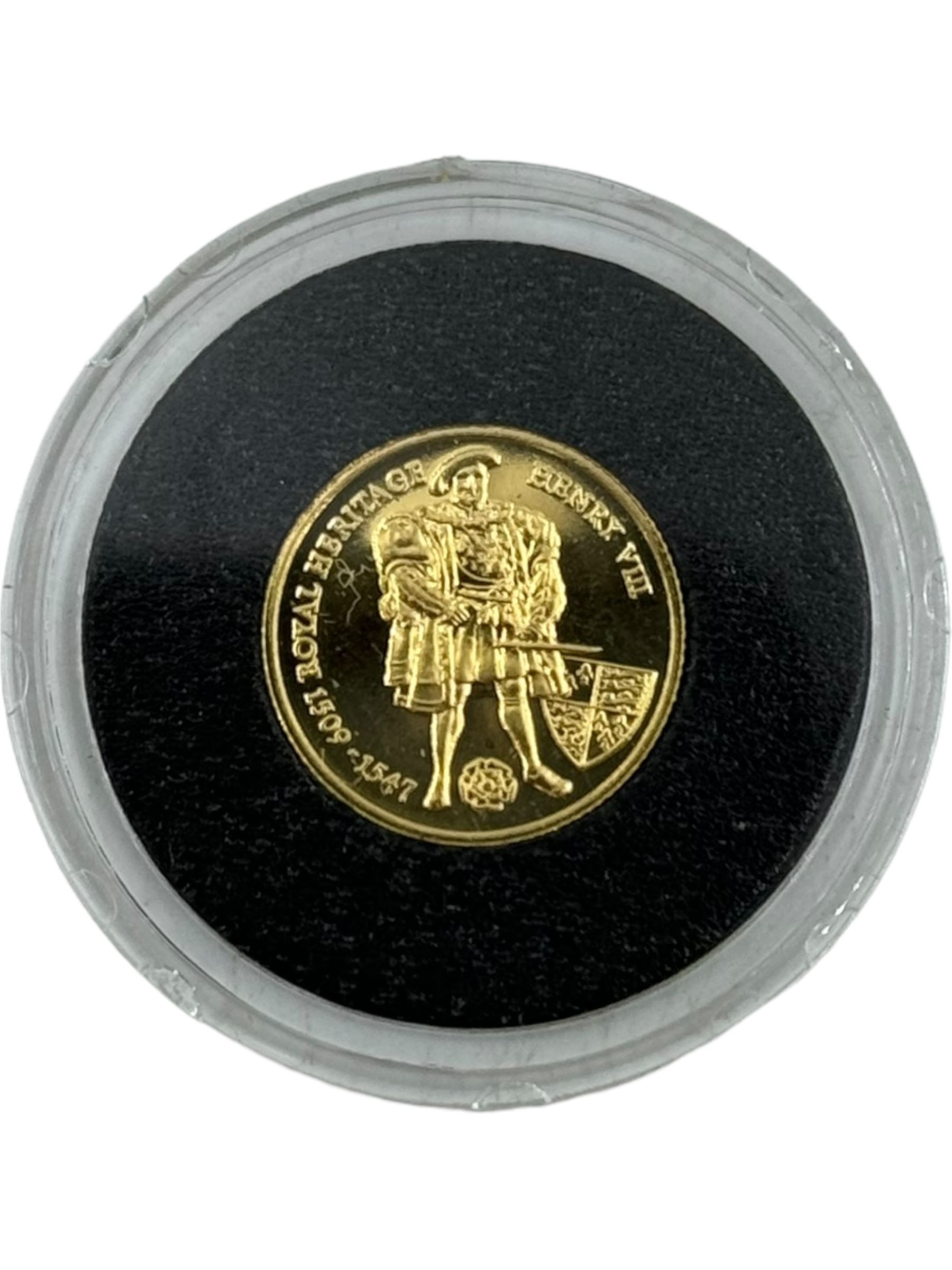 Four one twenty-fifth of an ounce 24 carat gold coins, from 'The Smallest Gold Coins of the World Collection', all with Westminster certificates (4)