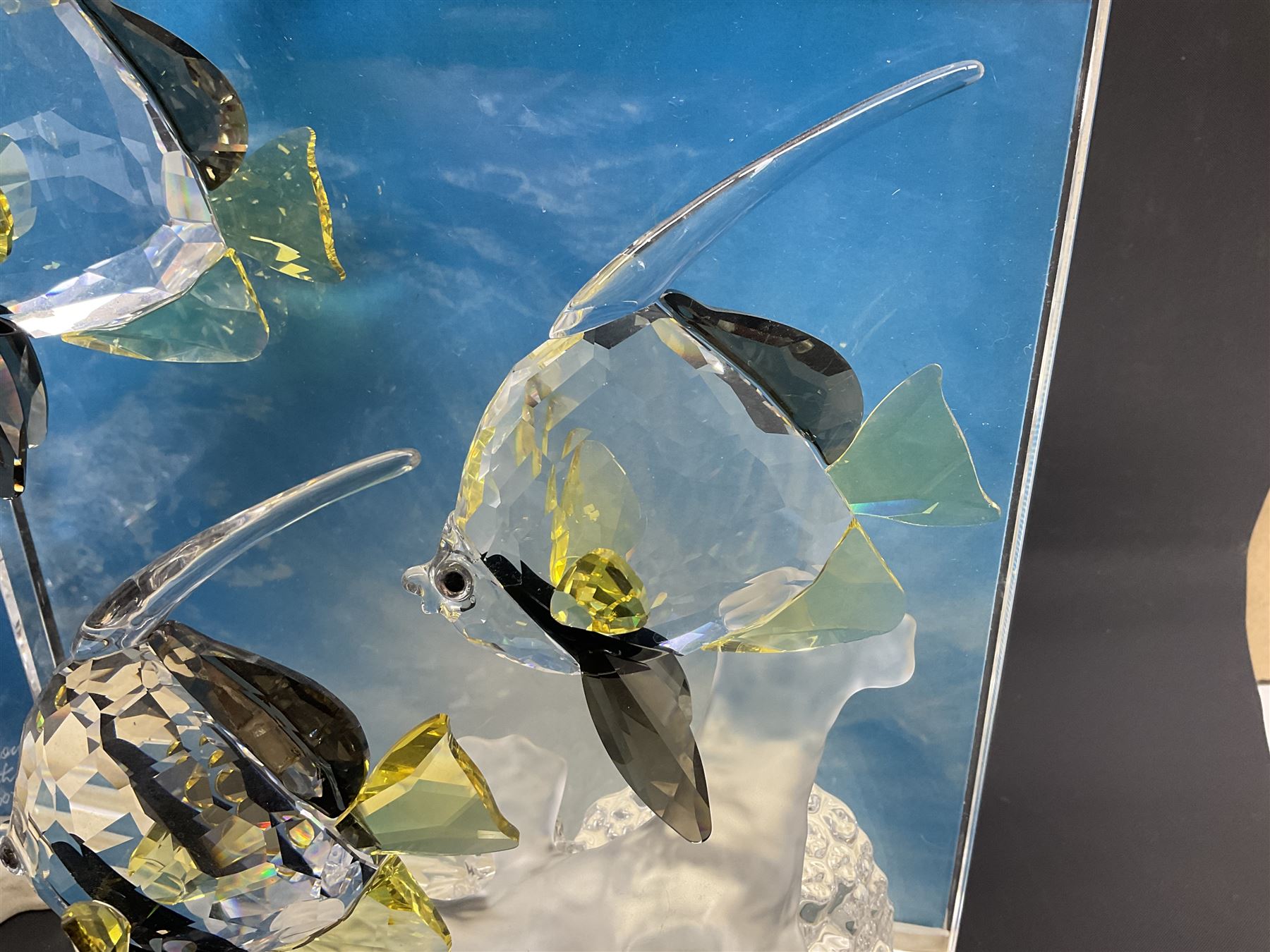 Swarovski Crystal, Wonders of the Sea Trilogy: 'Eternity', 'Community' and 'Harmony', all with stands and plaques, H20cm