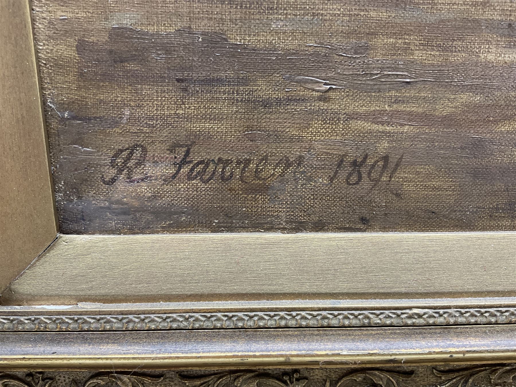 Robert Farren (British 1832-1912): Heading Home with the Catch, oil on canvas signed and dated 1891, 90cm x 70cm 
Provenance: private collection, purchased Bearnes Hampton & Littlewood 13th July 2011 Lot 370