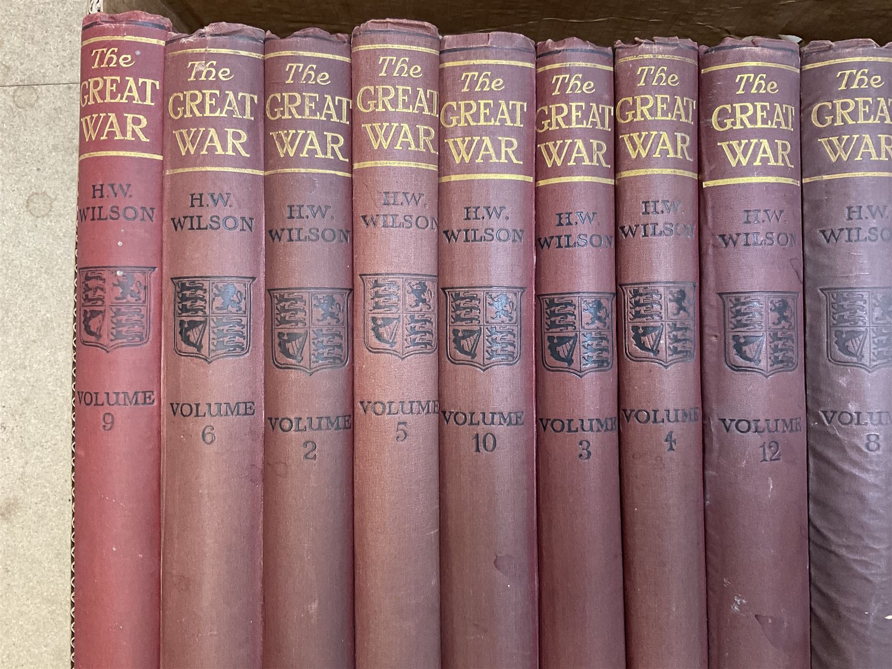 The Great War  by H W Wlison. 13 volumes. 1914-19;The Second Great War by Hammerton. 9 volumes; and The Second World War by Winston Churchill. 6 volumes.
