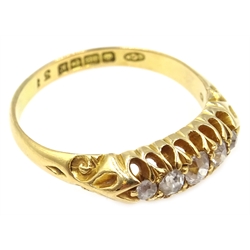  Edwardian five stone diamond ring, Birmingham 1909  