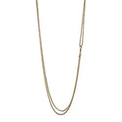 Victorian gold guard chain stamped 9c, approx 30.4gm