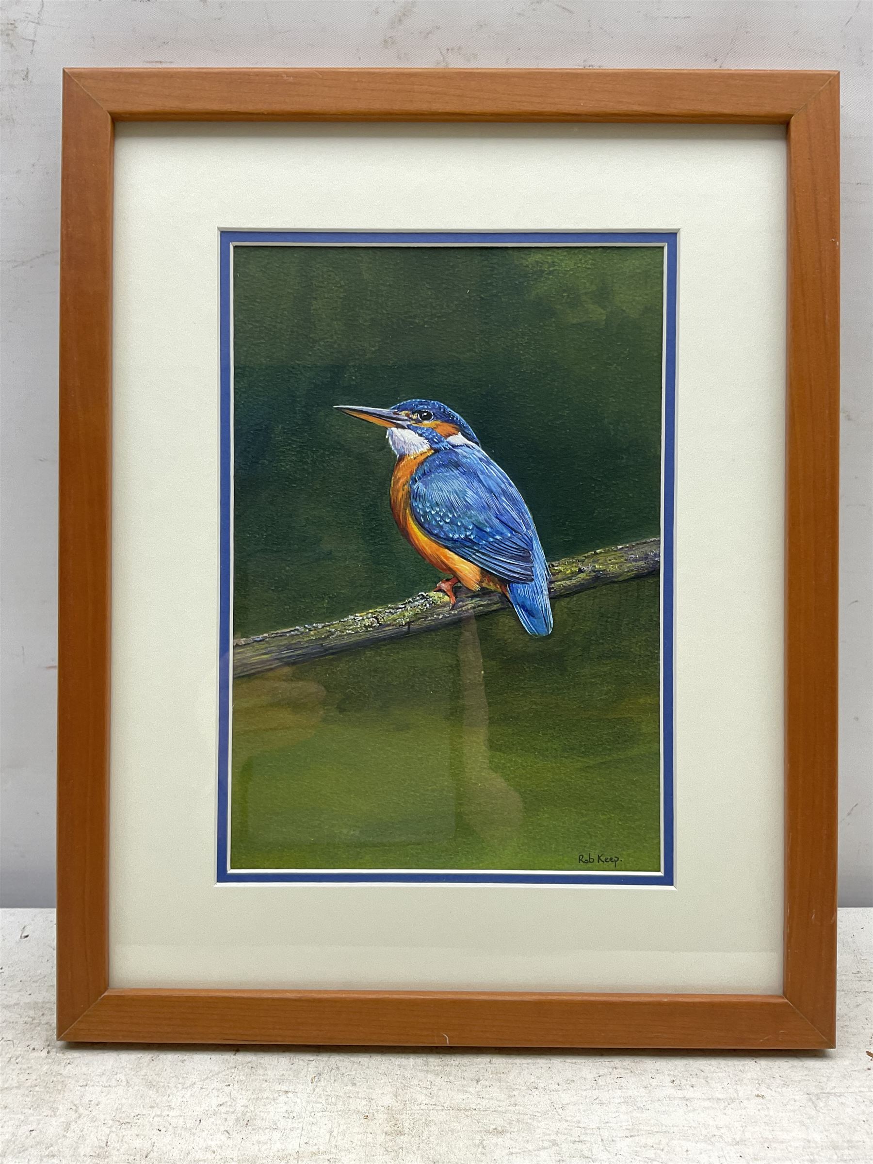 Rob Keep (British Contemporary): Kingfisher, watercolour signed 26cm x 18cm