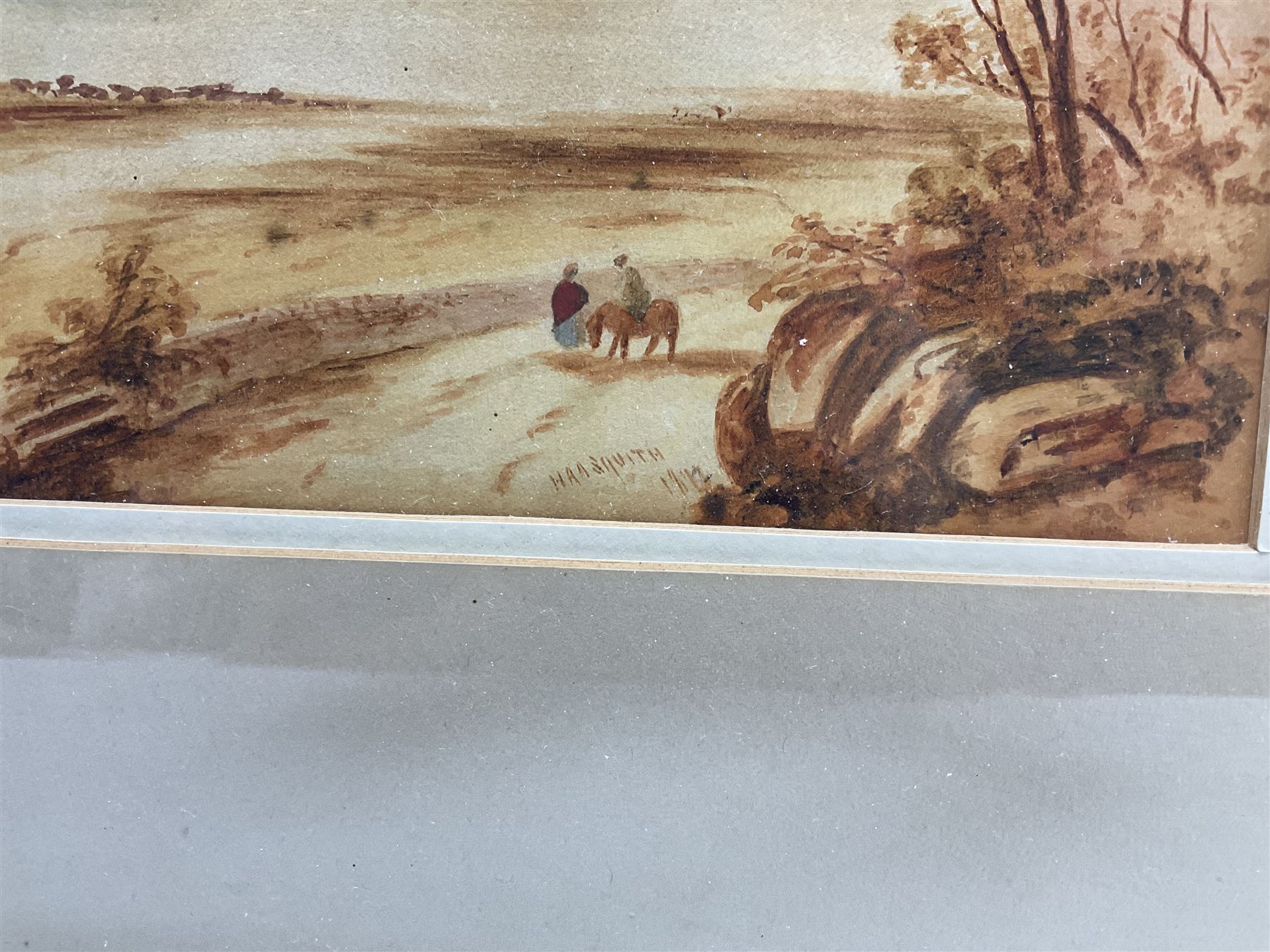 H R Asquith (British early 19th century): Fjord Scenes, pair watercolours signed and dated 1813, 16cm x 24cm (2)