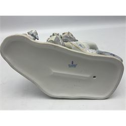 Lladro figure, In No Hurry, modelled as a girl on a tricycle, sculpted by Francisco Polope, with original box, no 5679, year issued 1990, year retired 1994, H15cm