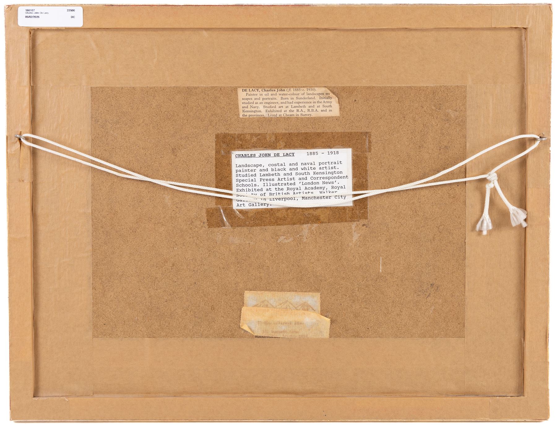 Charles John de Lacy (British 1856-1929): Japanese Battleship, watercolour signed 14.5cm x 26.5cm 