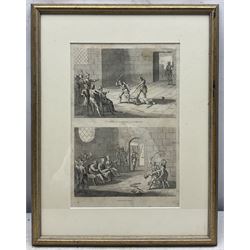 French School (19th century): Torture Scenes, set of eight engravings variously titled 30cm x 20cm (8)
