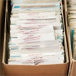 Large quantity of assorted postcards including 1950s and 60s GB topographical, novelty, comic, transport etc and an album of post office PHQ cards, over 2000 cards in total