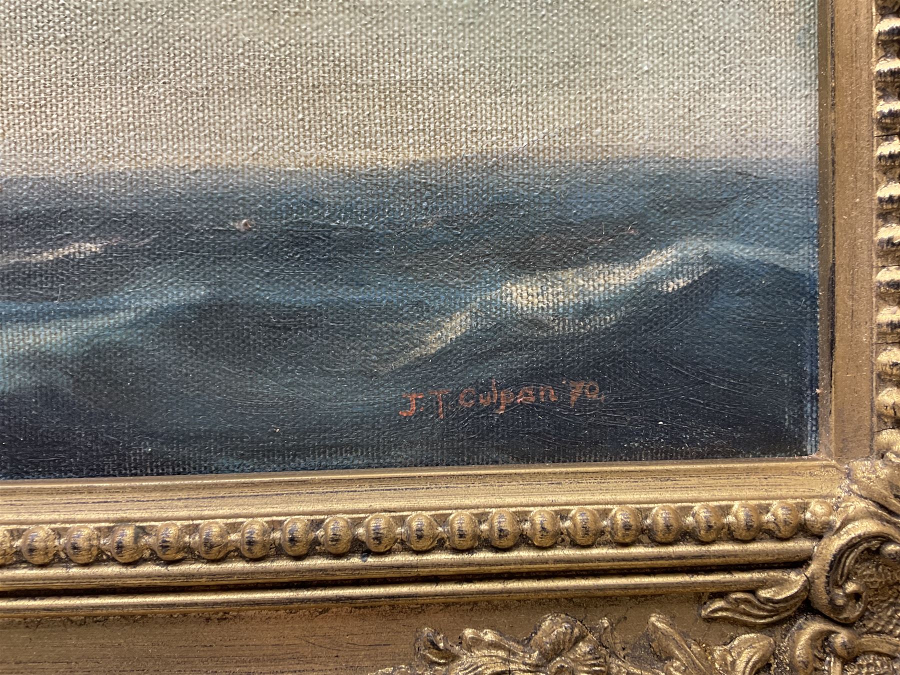 J Terry Culpan (British 20th century): French Frigate 'La Belle Poule 1834', oil on canvas signed and dated '70, titled verso 50cm x 75cm