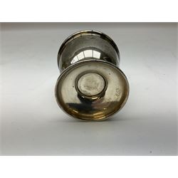 20th century silver sugar caster, of typical baluster form, hallmarked Elkington & Co Ltd, Birmingham, approximate weight 62 grams