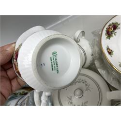 Wedgwood Westbury pattern tea set; another Wedgwood floral patterned tea set; and an Elizabethan rose pattern tea set.