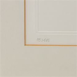 Manner of Hendrikus Josephus van Kuyk (Dutch 1929-2008): Interlocking Shapes, limited edition relief print indistinctly signed dated 1985 and numbered 15/175 in pencil 19cm x 14cm