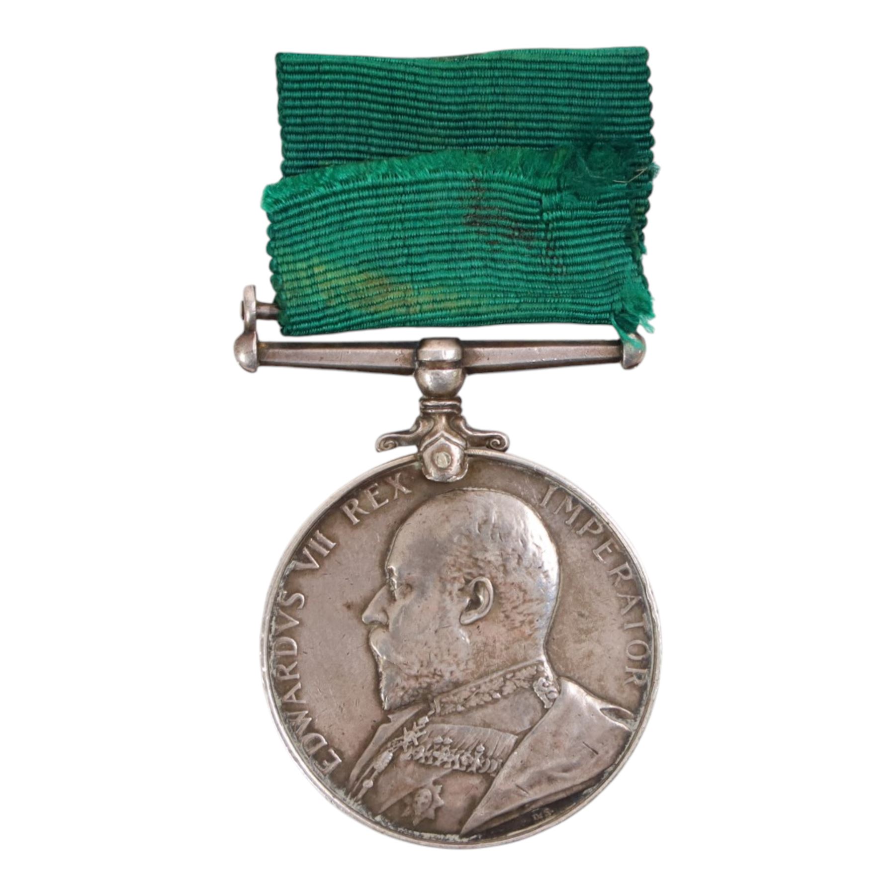 Edward VII Volunteer Force Long Service medal, awarded to Gnr B.S Flood, Norfolk R.G
