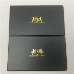 Two 2021 Tristan da Cunha miniature gold proof coin covers, comprising '85th Anniversary of the Year of Three King's' and 'Laurel', both in Harrington and Byrne folders