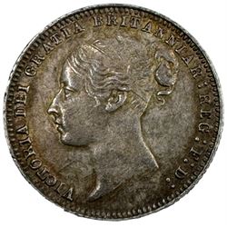 Queen Victoria 1878 silver sixpence coin, die number 43