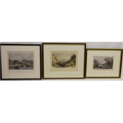  Collection of eighteen 19th century engravings and lithographs including Scarborough, Bamborough and Flamborough max 16cm x 21cm (18)  