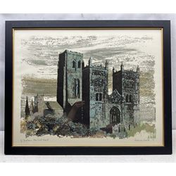 Norman Wade (British 20th century): 'Durham - the West Front', limited edition screenprint signed titled numbered 6/70 and dated '70, 56cm x 71cm
