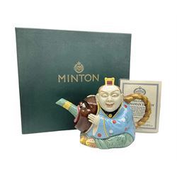 Minton Archive collection chinaman teapot, limited edition 196/2500, with certificate and original box