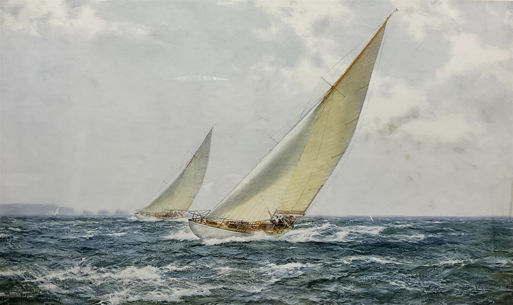 Montague Dawson (British 1895-1973): 'Sea Breezes', limited edition colour print signed in pencil with blind stamp 45cm x 76cm