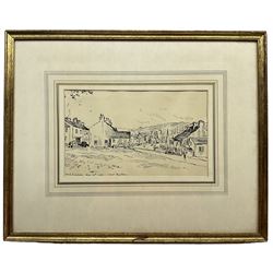 Frederick (Fred) Lawson (British 1888-1968): 'West Burton', pen and ink signed titled and dated Nov 3rd 1954, 18cm x 29cm