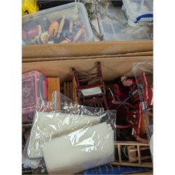 Burton Toys 'Caroline's Home' dolls house and a collection of dolls house furniture and accessories