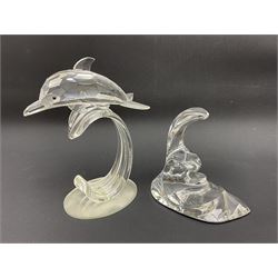 Nineteen Swarovski Crystal sea creatures, to include dolphins, seals, puffer fish, octopus, crabs, together with a quantity Swarovski Crystal shells 