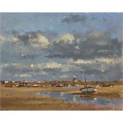 William Burns (British 1923-2010): 'Low Tide - St Ives Harbour', oil on board unsigned, titled verso 20cm x 25cm (unframed) 
Provenance: direct from the artist's family