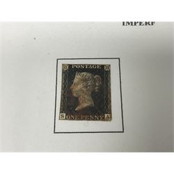 Great British Queen Victoria and later stamps, including penny black with red MX cancel, various imperf and perf penny reds, 1883 used two shillings sixpence and five shillings, King George V seahorses etc, housed on pages