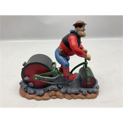 Ten Robert Harrop figures from the Beano Dandy collection, comprising Desperate Dan Keep on Rolling BDS10, Hank From The Three Bears BD37, Desperate Dan CBD15, Little Plum CBD23, 'Erbert CBD16, Fatty CBD08, Babyface Finlayson CBD06, Roger the Dodger CBD04, Beryl the Peril CBD17 and Collectors Plaque BDCP, all with boxes