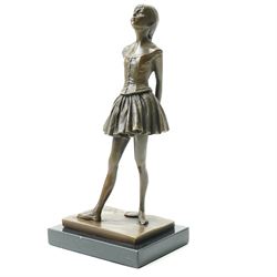 After Edgar Degas, (1834-1917), La Petite Danseuse de Quatorze Ans, small bronze figure mo...