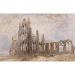 George Weatherill (British 1810-1890): Whitby Abbey, watercolour signed and dated 1882, 46cm x 70cm