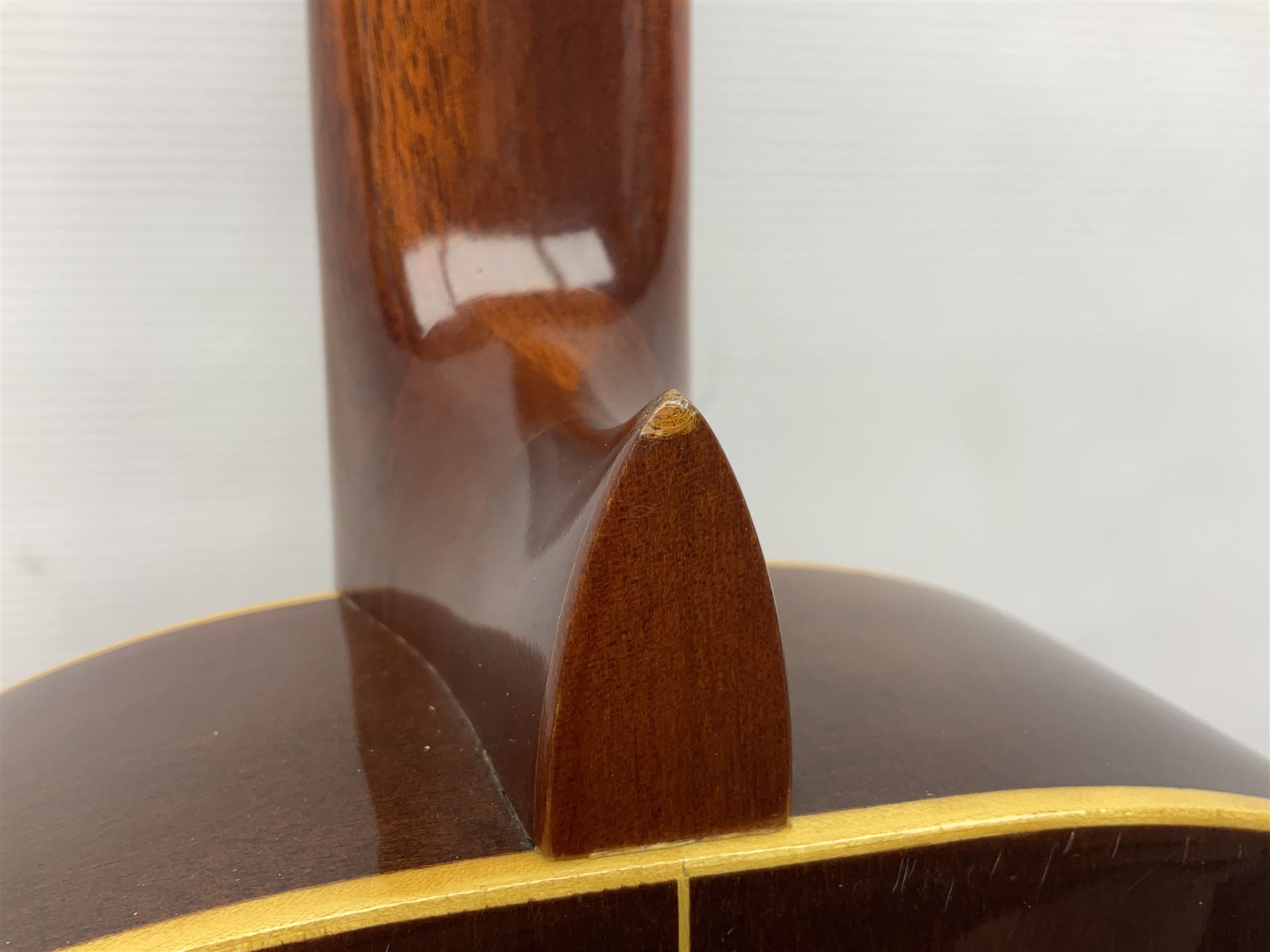 Harmony Model H6360 acoustic guitar in mahogany with spruce top, L103cm overall; and 1970s B&M (Barnes & Mullins) Concert Grande acoustic guitar, L101.5cm overall; each in hard carrying case (2)