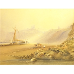  Henry Barlow Carter (British 1804-1868): Unloading on the Beach North Bay Scarborough, watercolour signed 29cm x 39cm  