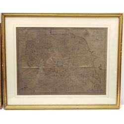After John Speed (British 1552-1629): 'The North and East Ridings of Yorkshire', 'The West Riding of Yorkshire' and 'Yorkshire', three maps max 40cm x 54cm (3)
