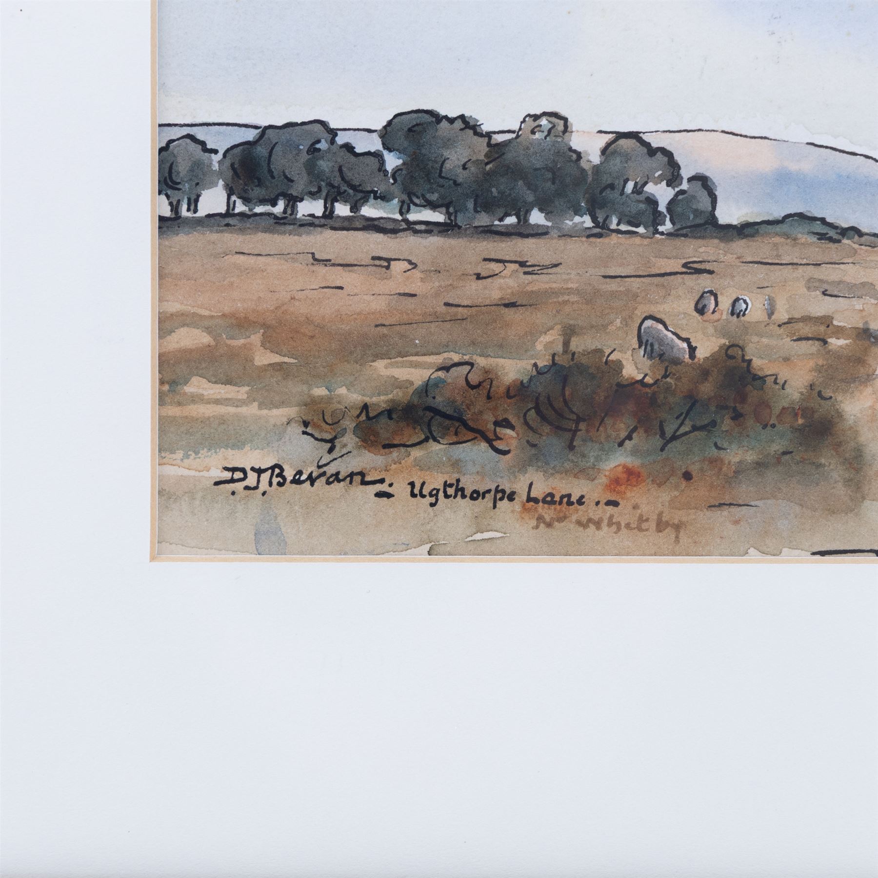 George Scarth French (British fl.1894-1910): View of Whitby, watercolour signed and dated 1885, 15cm x 24cm; together with another of 'Whitby Early Morning' signed with initials EMA, 10.5cm x 15cm and two others of Ugthorpe Lane, near Whitby, max 17cm x 25cm (4)