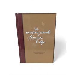 Signed hardback copy of The Written Works of Graeme Edge, drummer with The Moody Blues