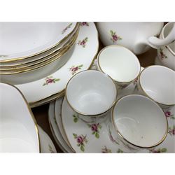 Duchess tea and dinner wares and matching items, to include, tea cups and saucers, dinner plates, egg cups, serving dishes etc, in two boxes