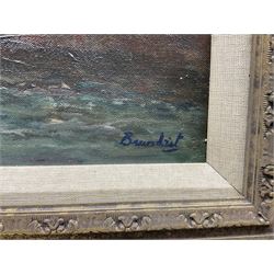 Reginald Grange Brundrit RA ROI (British 1883-1960): Yorkshire Dales Stream, oil on canvas signed 49cm x 59cm